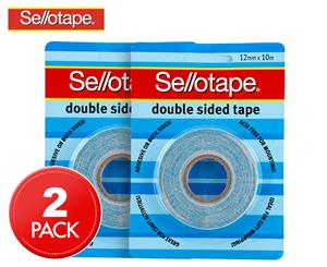 2 x Sellotape 12mmx10m Double Sided Tape