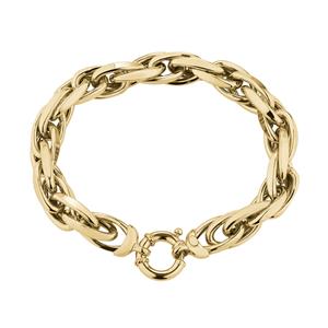 21cm (8") Fancy Hollow Bracelet in 10ct Yellow Gold