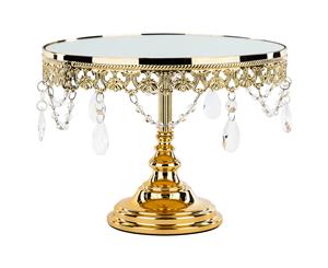 25 cm (10-inch) Mirror Top Cake Stand | Gold Plated | Le Gala Collection CS307AGX