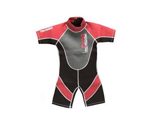 30" Chest Childs Shortie Wetsuit in Red