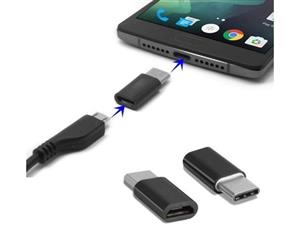 3-Piece Micro USB to Type-C Charger/Data Adapters