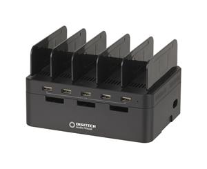 5 Port USB Charging Station with Storage Compartment