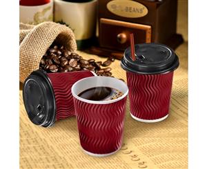 50 x 8oz Red Disposable Coffee Cup Bulks
