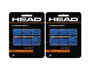 6PK Head XtremeSoft Overgrip Tennis/Squash Racket/Racquet Handle Grip Tape/Blue