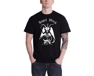 Angel Witch T Shirt Baphomet Band Logo Official Mens - Black
