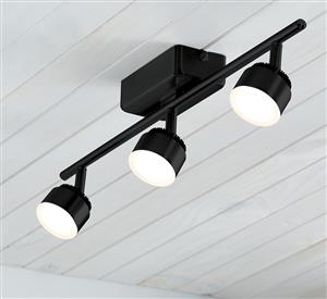 Armento 3 Light Black LED Spotlight in Warm White