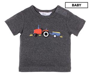 Bb by Minihaha Baby Boys' Henry Tractor Tee / T-Shirt / Tshirt - Gravel Marle