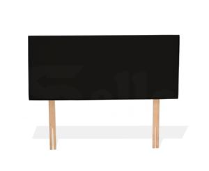 Bed Frame Headboard PU Leather Wooden Slat