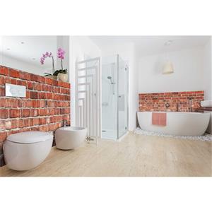 Bellessi 445 x 1200 x 4mm Motiv Polymer Bathroom Panel - Red Wall