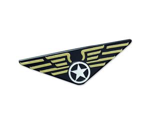 Bristol Novelty Unisex Adults Flying Badge (Black/Gold/Silver) - BN908