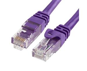 Cabac 2m CAT6 RJ45 LAN Ethernet Network Snagless/Moulded Purple Patch Lead