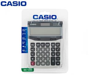 Casio DX-120S 12-Digit Desktop Calculator - Grey