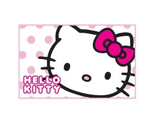 Childrens/Kids Girls Hello Kitty Bedroom Floor Rug/Mat (Pink/White) - KR177