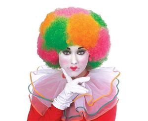 Clown Multi Colour Neon Adult Wig