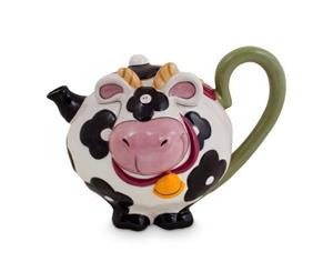 Collectable Novelty Kitchen Teapot BLUE SKY COW China Tea Pot New