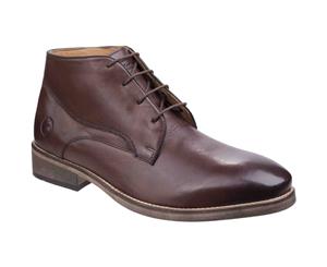 Cotswold Mens Maugesbury Lace Up Leather Oxford Casual Ankle Boots - Dark Brown
