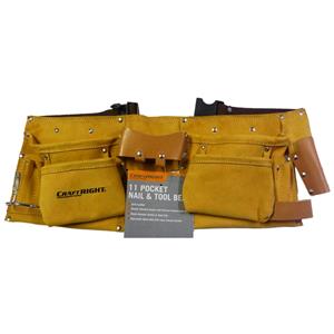Craftright 11 Pocket Leather Nail And Tool Belt