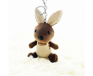 Cute Bunny Keychain Plush Keyring Bag Charms Pendant for Bags-15cm-Beige