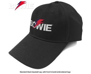 David Bowie - Aladdin Sane Bolt Logo Men's Baseball Cap - Black