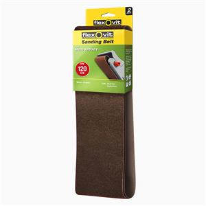 Flexovit 50 x 914mm 120 Grit Sanding Belt - 2 Pack