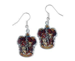 Harry Potter Silver Plated Gryffindor Earrings (Multicoloured) - TA1971