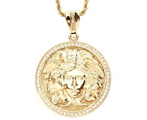 Iced Out Bling Hip Hop Chain - MEDUSA HEAD gold - Gold