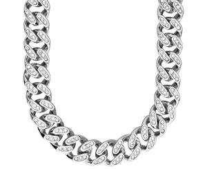 Iced Out Bling Hip Hop ZIRKONIA CUBAN CURB Chain - 15mm