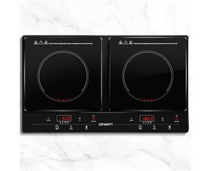 Induction Cooktop 60cm Electric Ceramic Cook Top Cooker Stove Hob Hot Plate Twin Cooking Burners Touch Control Kitchen Benchtop Portable