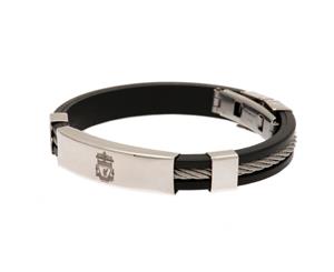 Liverpool Fc Silver Inlay Silicone Bracelet (Black) - TA947