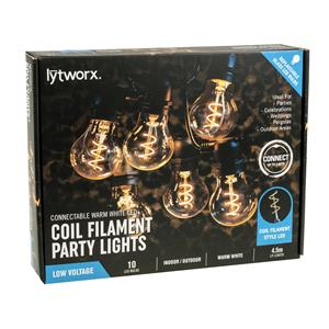 Lytworx Warm White Swirly Soft Low Volt Light Party - 10 Pack
