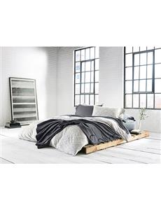 MODERN COTTON MARBLE GREY DOUBLE BED DUVET