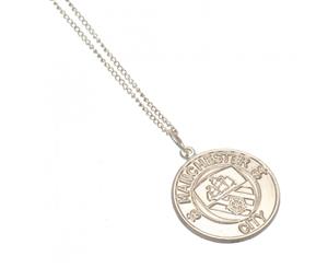 Manchester City Fc Sterling Silver Pendant And Chain (Silver) - TA4453