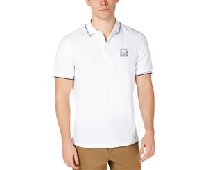 Michael Kors Mens Logo Contrast Trim Polo Shirt