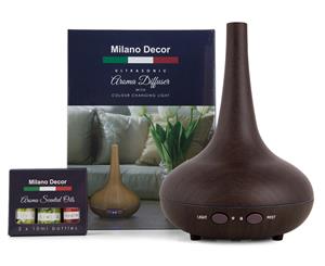 Milano Dcor Ultrasonic Aroma Diffuser - Dark Wood
