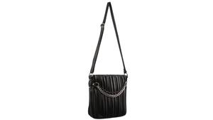 Milleni Cross-Body Bag with Front Chainu00a0- Black