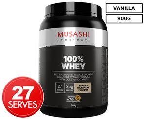 Musashi 100% Whey Protein Powder Vanilla Milkshake 900g