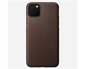 Nomad Rugged Case w/ Premium Horween Leather For iPhone 11 Pro Max - Rustic Brown