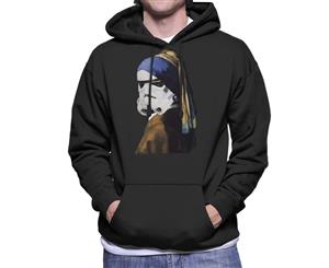 Original Stormtrooper With The Pearl Earring Parody Men's Hooded Sweatshirt - Black