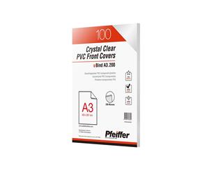 Pfeiffer Crystal Clear Pvc Front Covers A3 200 Mic Pack Of 100 (C)