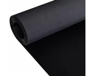Rubber Floor Mat Anti-Slip 5x1m Fine Ribbed Home Farm Carpet Protector