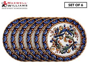 Set of 6 Maxwell & Williams 26.5cm Ceramica Salerno Plate - Trevi