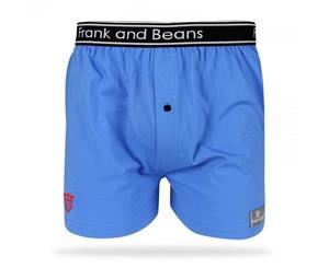 Single - Boxer Shorts Frank and Beans Underwear Mens 100% Cotton S M L XL XXL - Blue