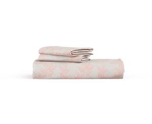 Soft Leaves Duvet Cover Set in Soft Leaves Apricot Blush in Queen