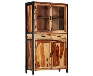 Solid Sheesham Wood Highboard Storage Cupboard Cabinet Organiser Unit