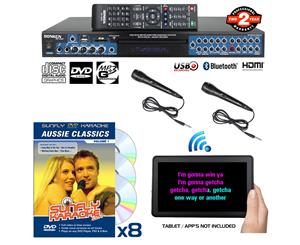 Sonken MP4000 Professional CD+G /DVD / MP3+G Karaoke Machine + 96 MPX Karaoke Songs + 2 Microphones