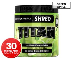 Titan Arena Shred Thermogenic Pre Workout Green Apple 210g