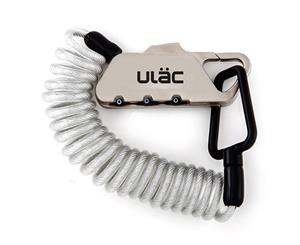ULAC Piccadilly Karabiner Cable Combo Lock - Silver 4mm x 120cm Bike Lock