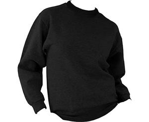 Ucc 50/50 Mens Heavyweight Plain Set-In Sweatshirt Top (Black) - BC1193