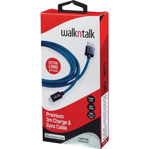 Walkntalk Lightning Charge and Sync Cable 3m