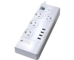 4 Outlet Power Board with 4 USB Charging Ports